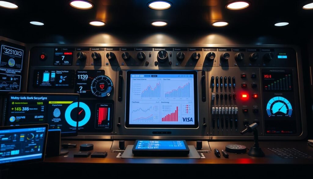 Bank security features dashboard